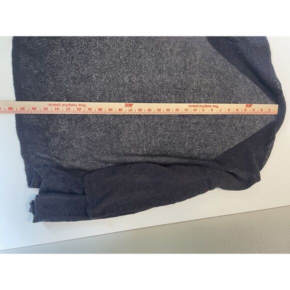 Eileen Fisher Cardigan Womens 3X Gray Linen Open Front Lightweight Elbow Sleeve - Picture 4 of 7